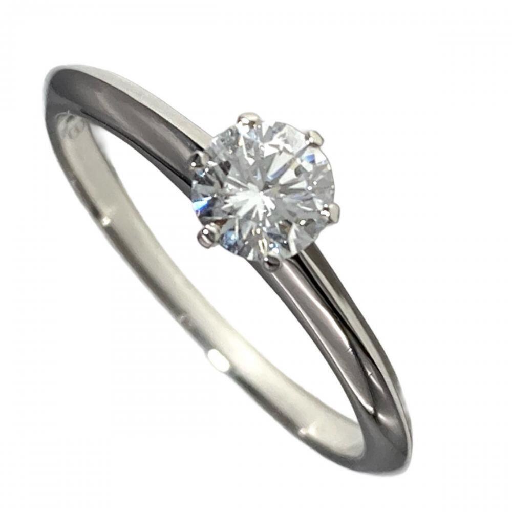 Tiffany & Co. Solitaire Setting Engagement Ring, Diamond 0.38ct, Approx. 1 in...